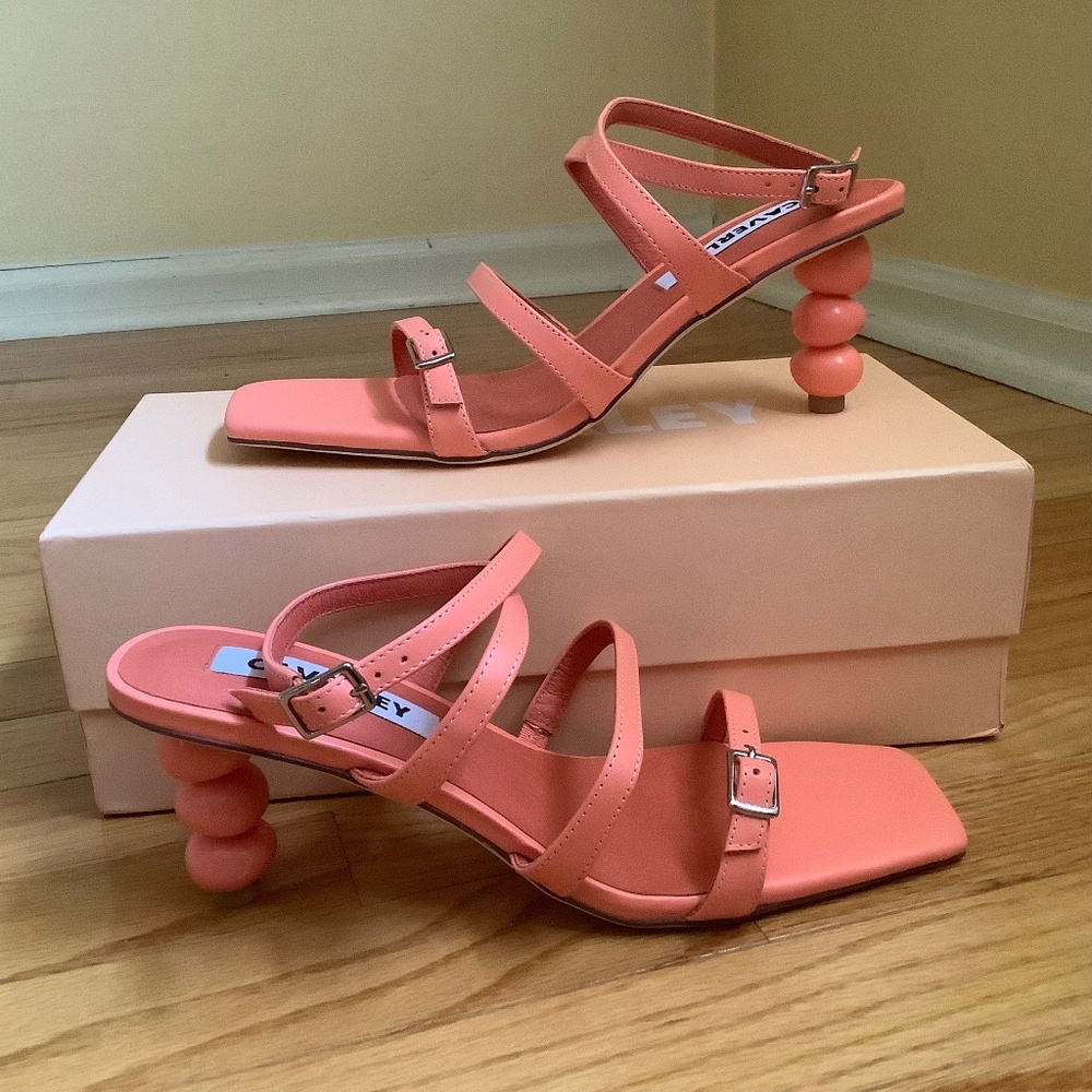 Caverley Maize Leather Sandals Coral SZ EU 40/ US 9.5
